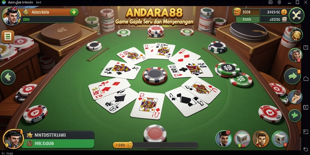 Tampilan seru gameplay Gaple di ANDARA88.