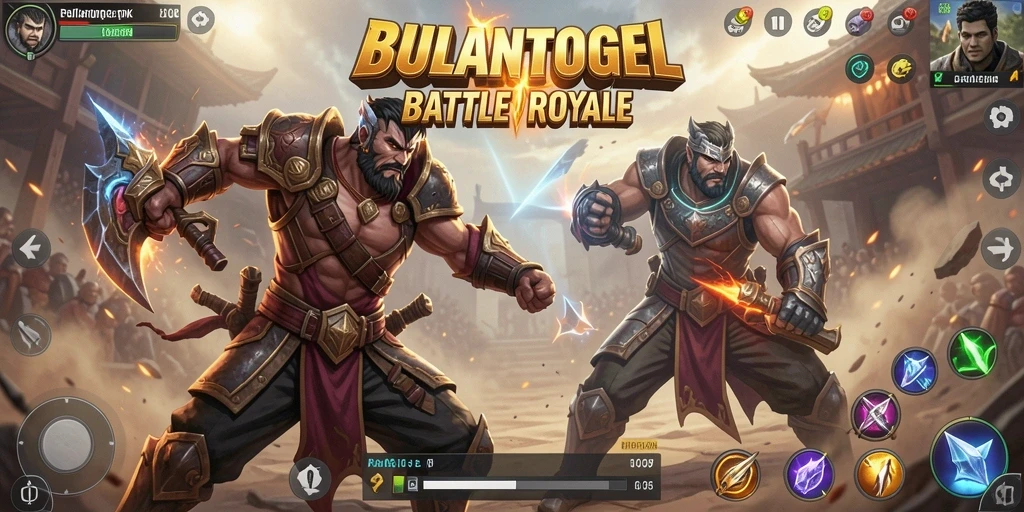 Tampilan seru pertarungan epik dalam BULANTOGEL.