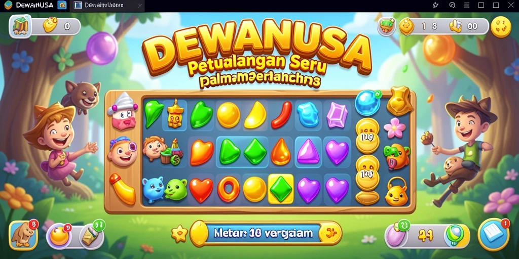 Tampilan gameplay DEWANUSA yang penuh warna dan menarik.