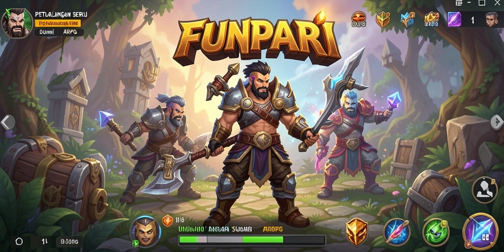 Tampilan gameplay epik dalam dunia <strong>FUNPARI</strong> yang menakjubkan.
