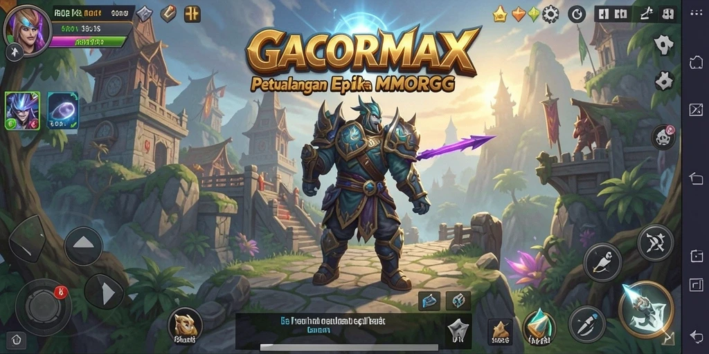 Gameplay GACORMAX menampilkan petualangan seru dalam dunia MMORPG.