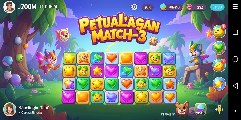 Gameplay seru dengan kombinasi warna-warni di J200M.