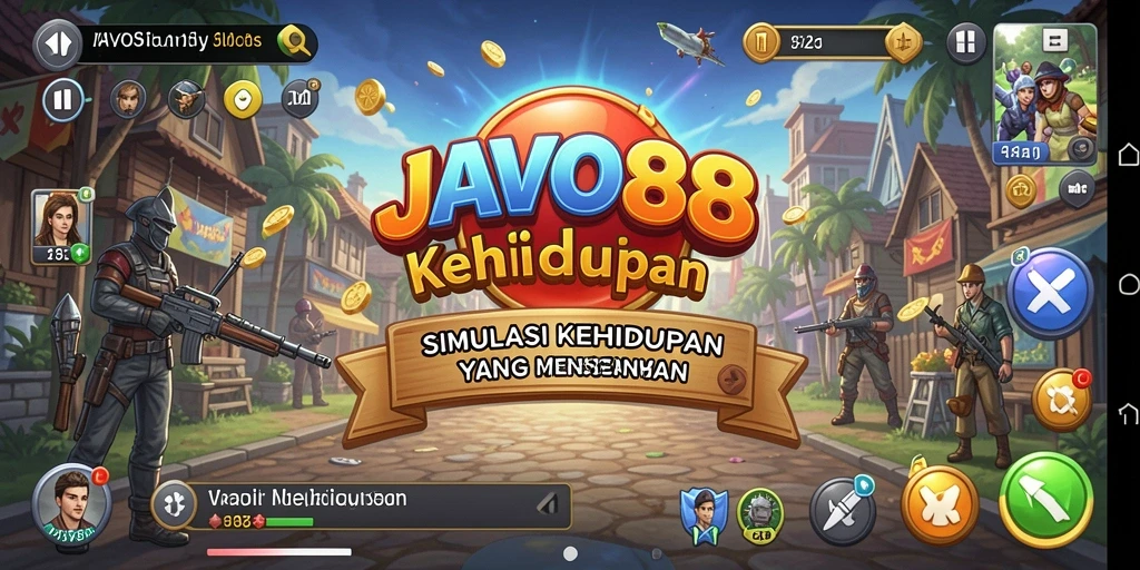 Tampilan gameplay <strong>JAVO88</strong> dengan karakter dan lingkungan yang realistis.