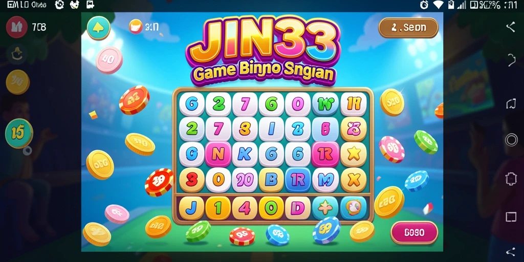 Screenshot gameplay JIN33 dengan tampilan kartu Bingo.