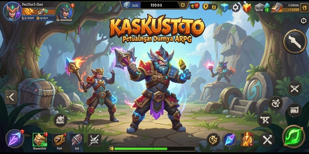Gameplay KASKUSTOTO yang seru dan menantang dalam suatu dunia petualangan.