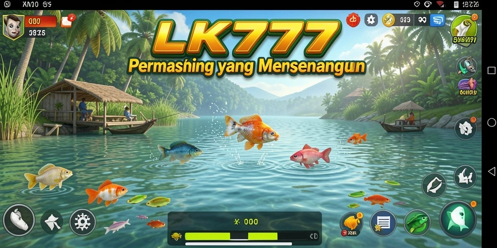 Gameplay LK777 menampilkan pengalaman memancing yang menyenangkan dan interaktif.