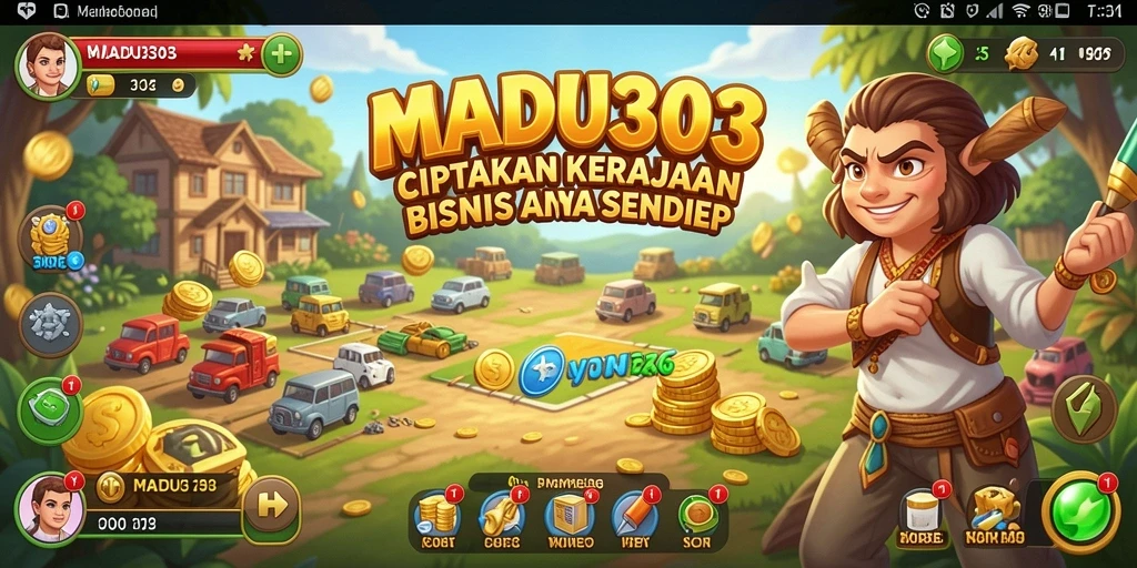 Tampilan menarik dari gameplay <strong>MADU303</strong> yang penuh strategi tycoon.