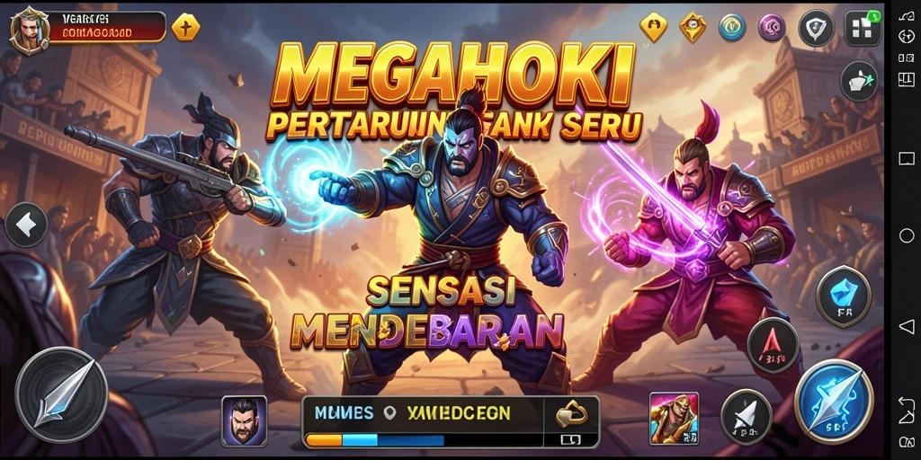 Tampilan gameplay <strong>MEGAHOKI</strong> yang intens dan mendebarkan.
