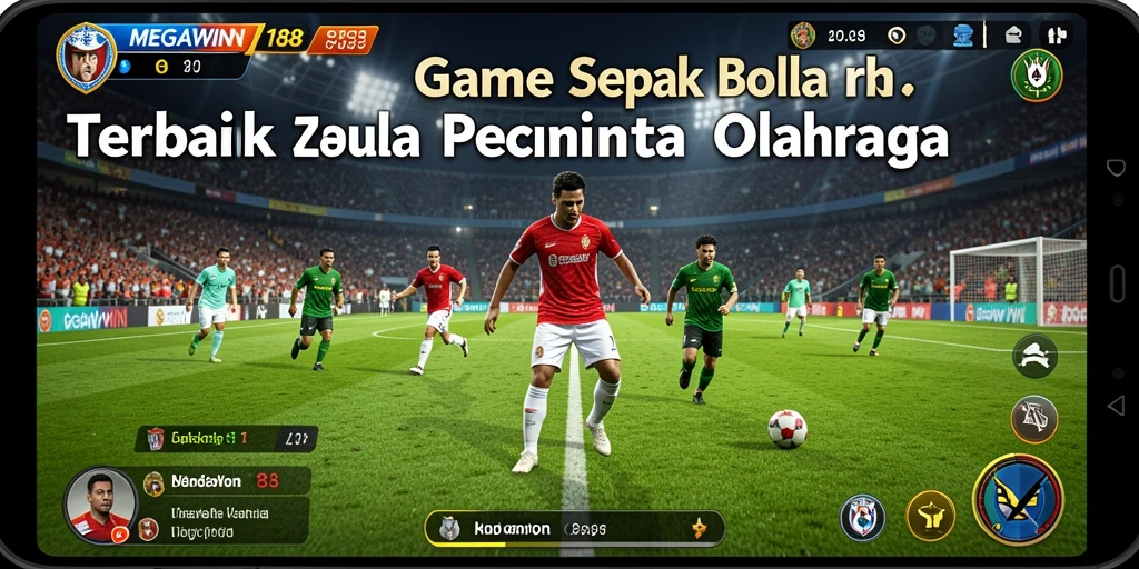Tampilan gameplay seru di MEGAWIN188 dengan aksi sepak bola menarik.