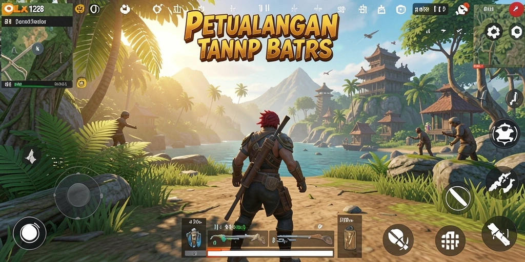 Screenshot gameplay OLX128 menampilkan petualangan seru dalam dunia terbuka.