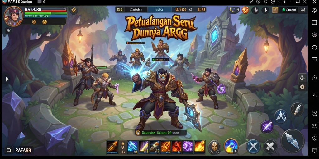 Gameplay seru dalam dunia fantasi ARPG RAFA88.