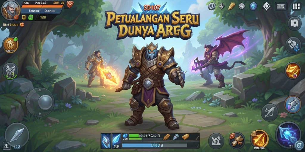 Tangkapan layar dari gameplay seru SD107 dalam genre ARPG.