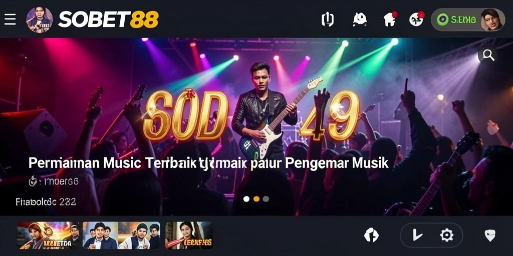 Tampilan permainan musik yang seru dan interaktif di SOBET88.