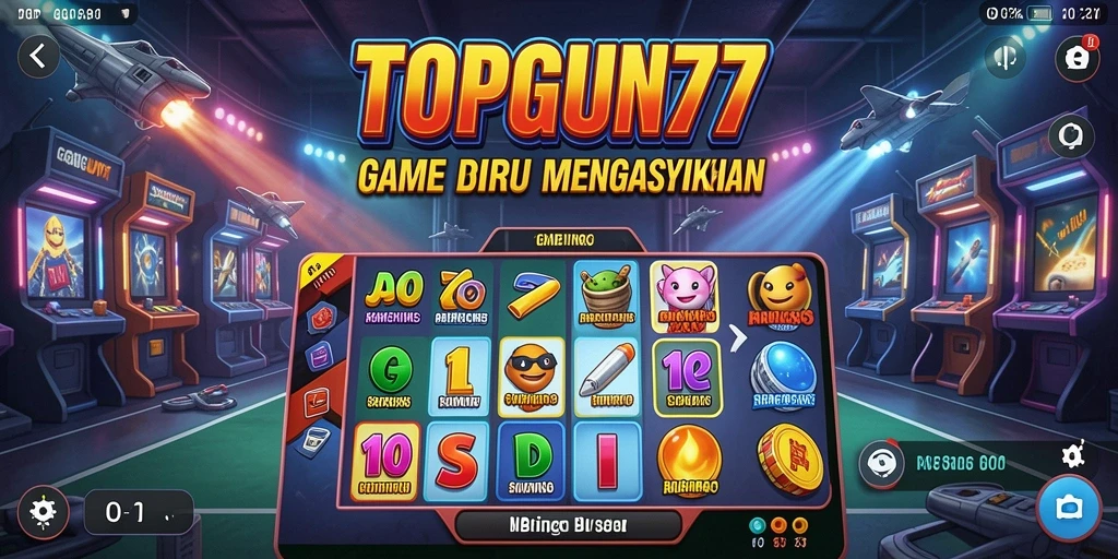 Tampilan gameplay seru dan interaktif dari game Bingo TOPGUN77.