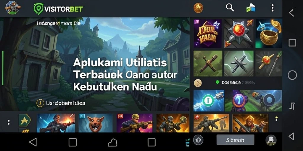 Tampilan antarmuka aplikasi VISITORBET yang sederhana dan intuitif.