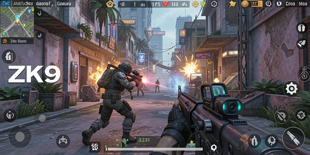 Tampilan gameplay ZK9 yang penuh aksi dan menegangkan.